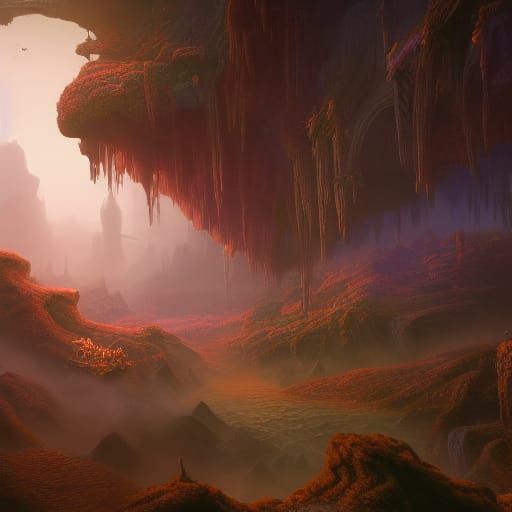 Fantastical Matte Painting in Deep Color