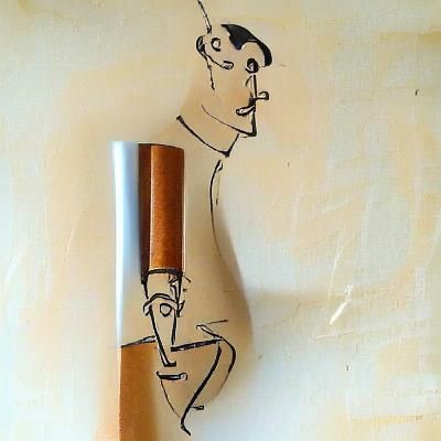 Mid-Century Cartoon: A French Painter Portrait