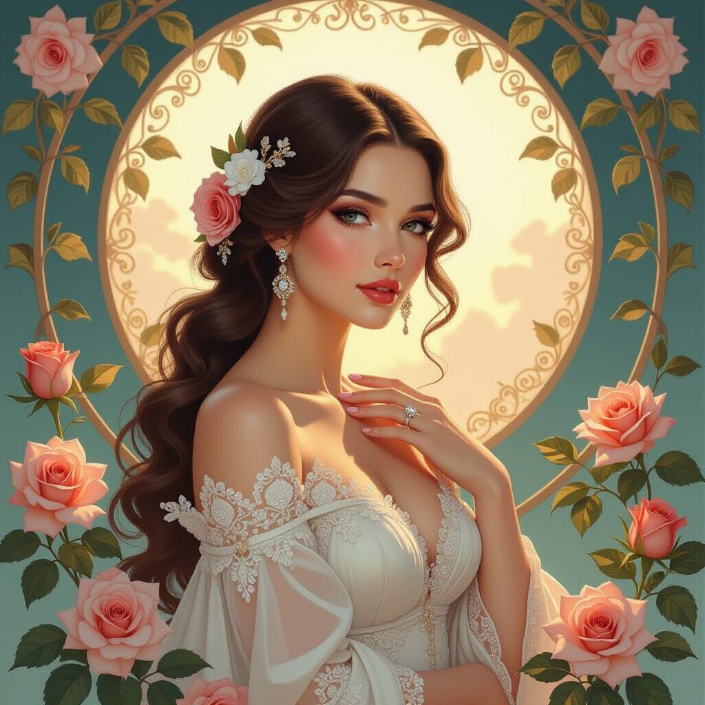 Autumn Floral  Enchantment , beneath a radiant twilight. Ado...