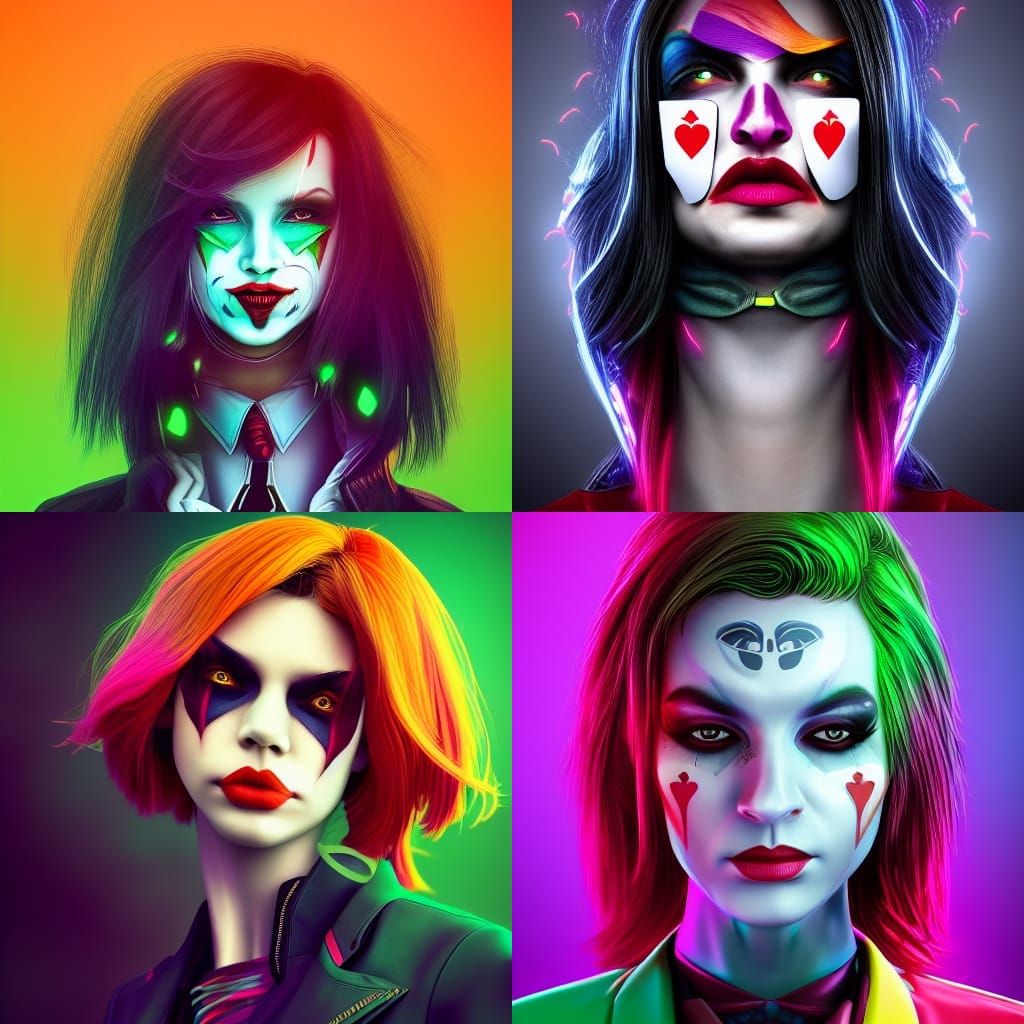 Cyberpunk Joker Card Portrait in Unreal Engine 5