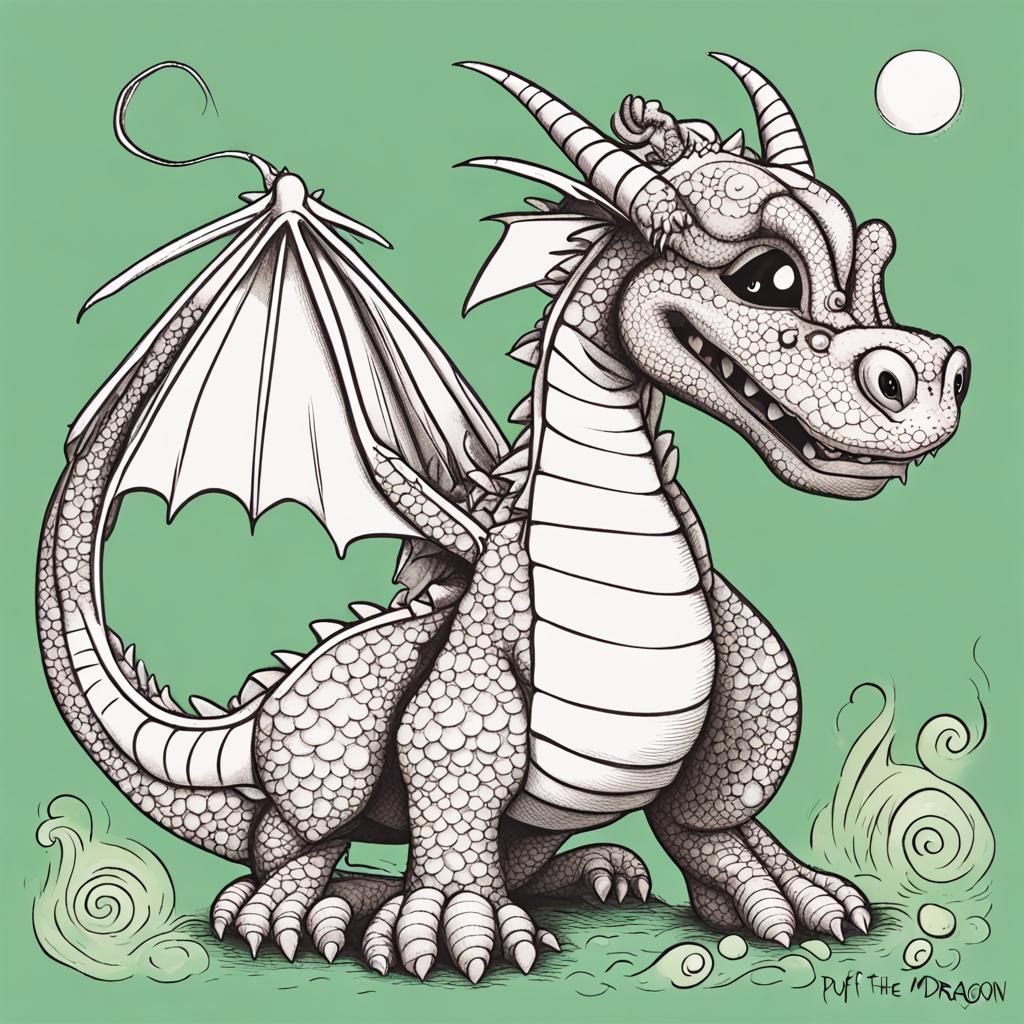 AI Generated Magic Dragon Illustration