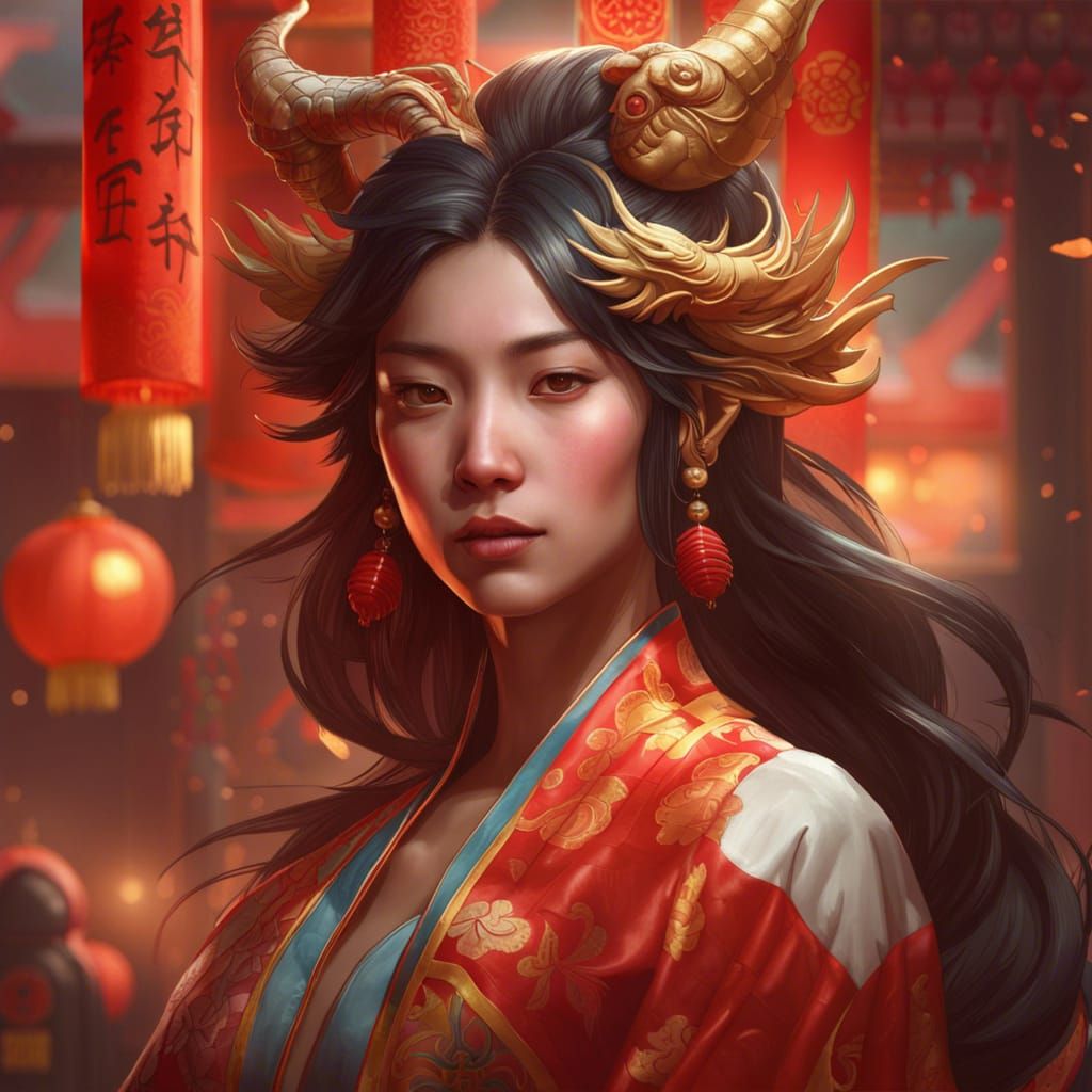 Year of the Dragon Lunar New Year Portrait