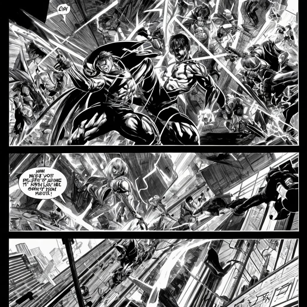 Epic Dark Fantasy Warriors Clash in a Gothic City