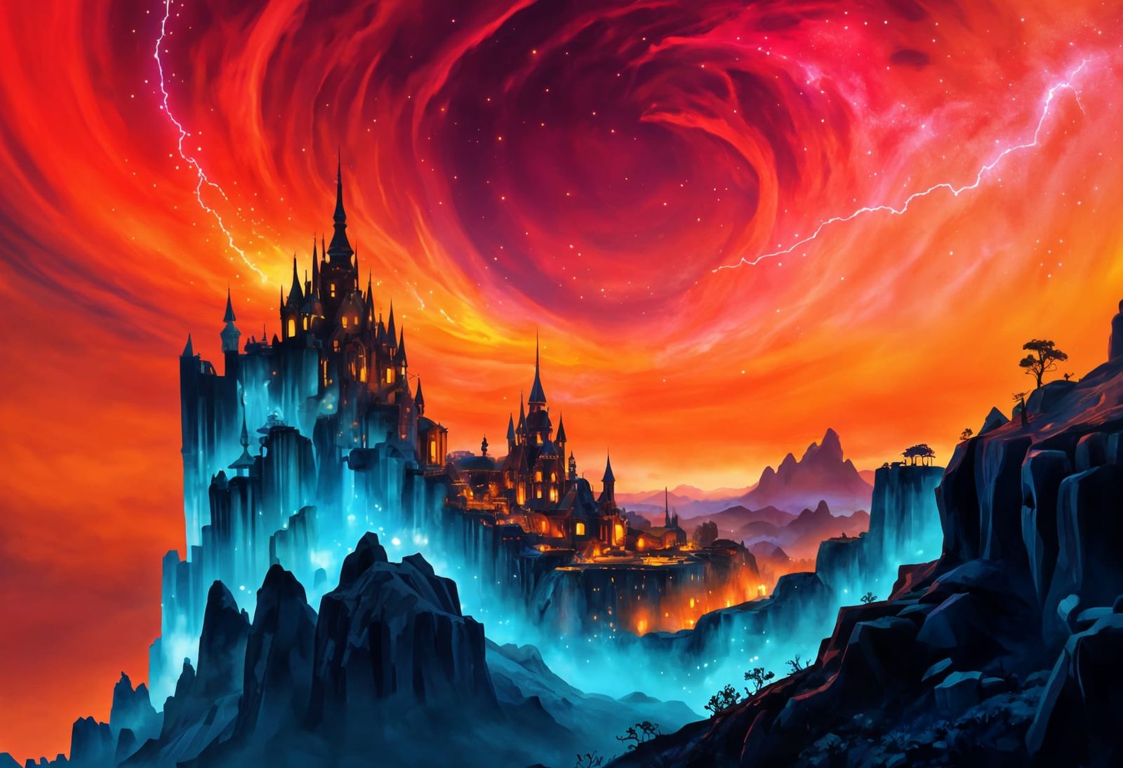 Magical Ethereal Landscape with Biomorphic Buildings