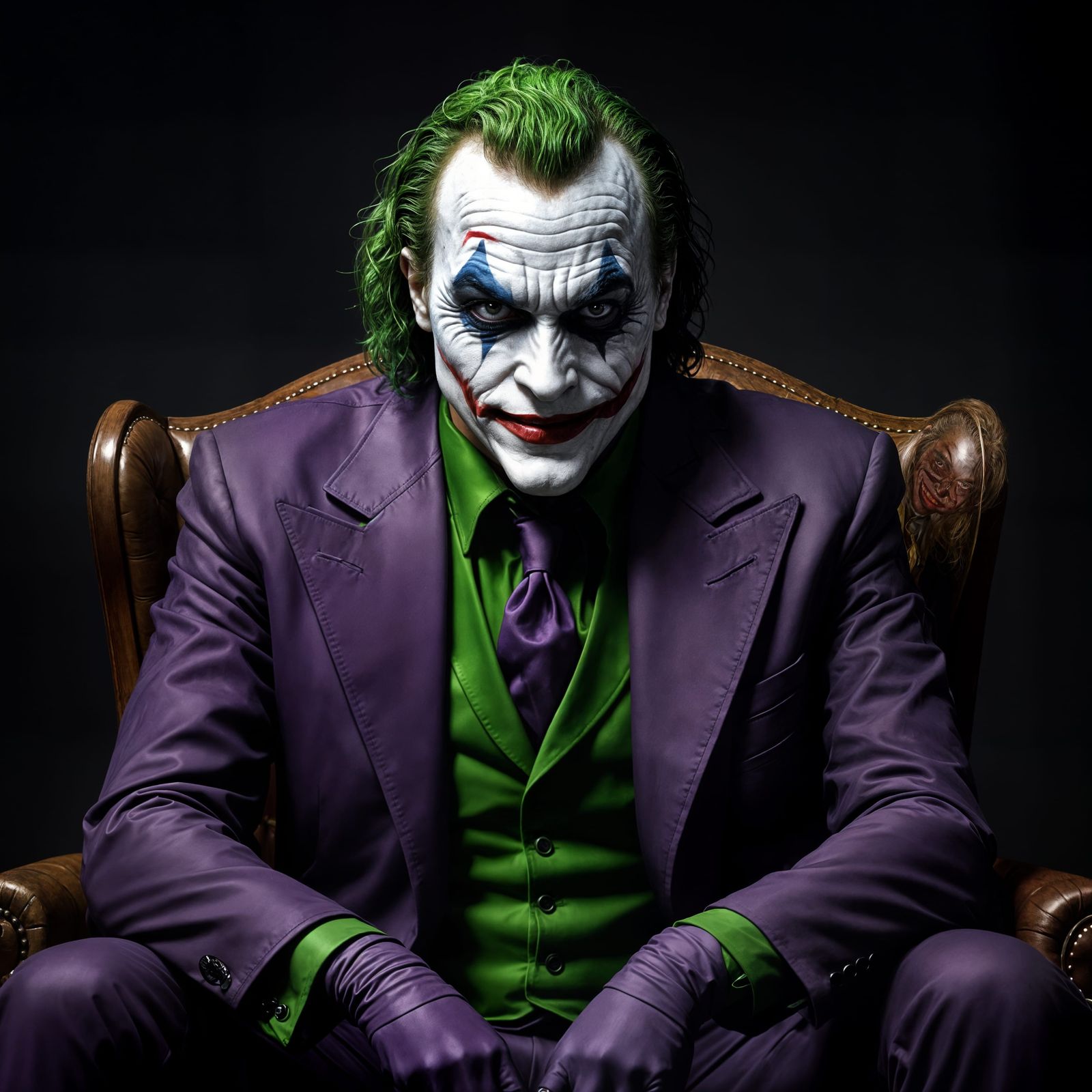 The Joker in Iconic Black and White Suit