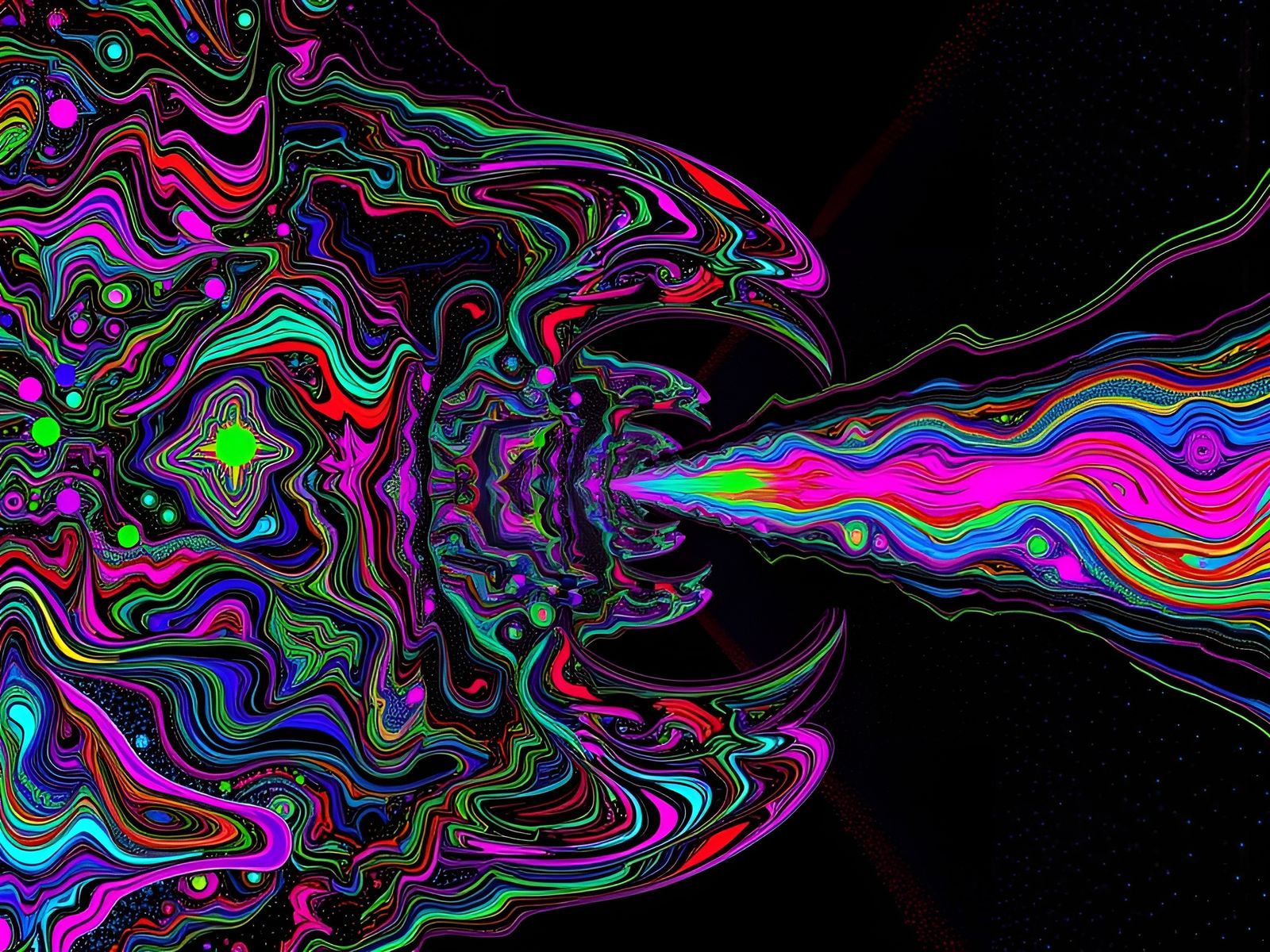 Ethereal Ominous Death in Cosmic Abstract