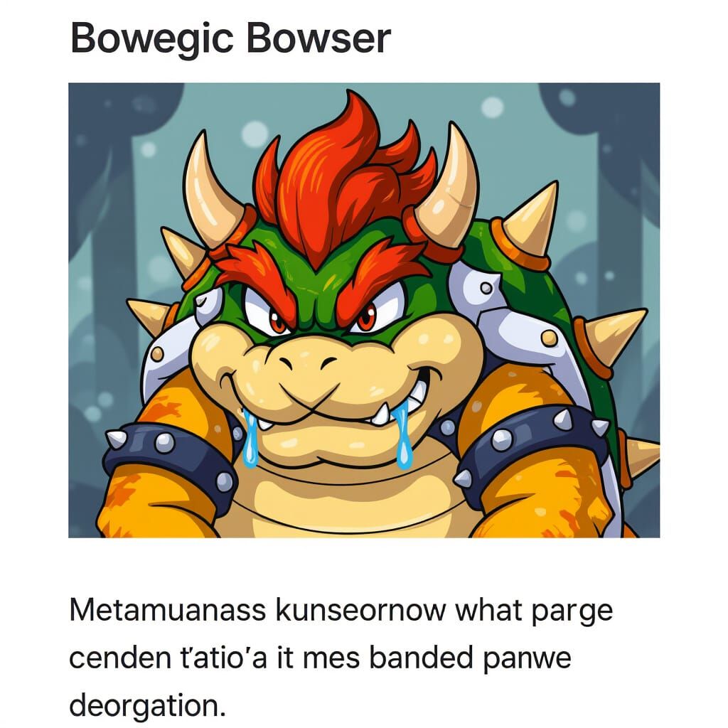 Melancholic Bowser Expresses Profound Sadness