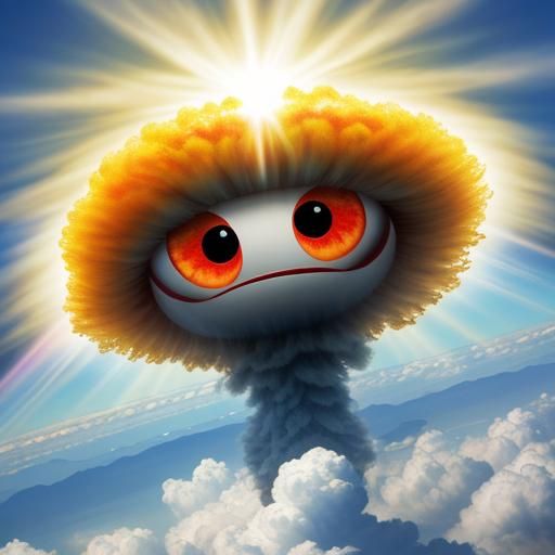 Tornado with Googly Eyes in Divine Sunshine
