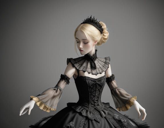 Ethereal Ballerina on Ornate Music Box