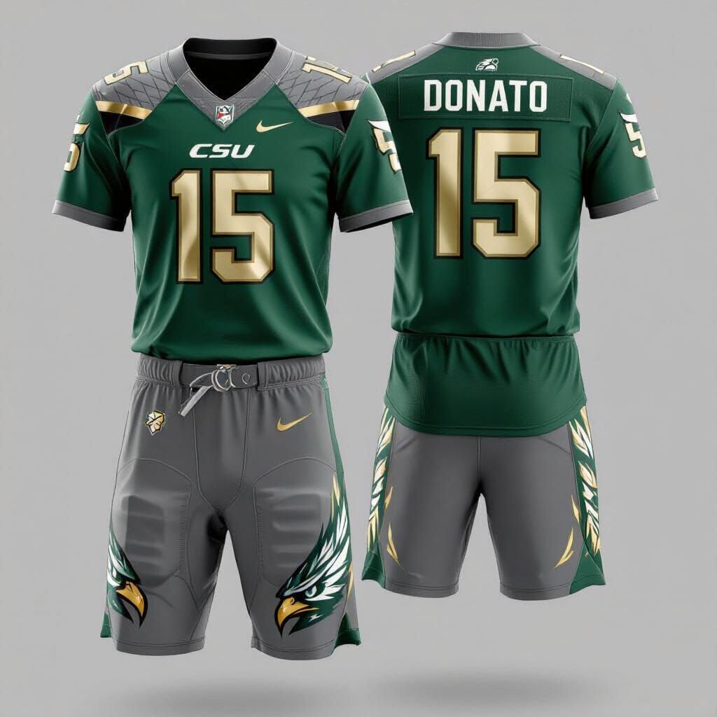Green and Gray Hawks Sports Jersey Mockup