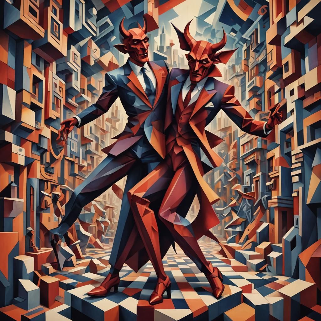 Dance with the Devil: Cubist Matte Painting