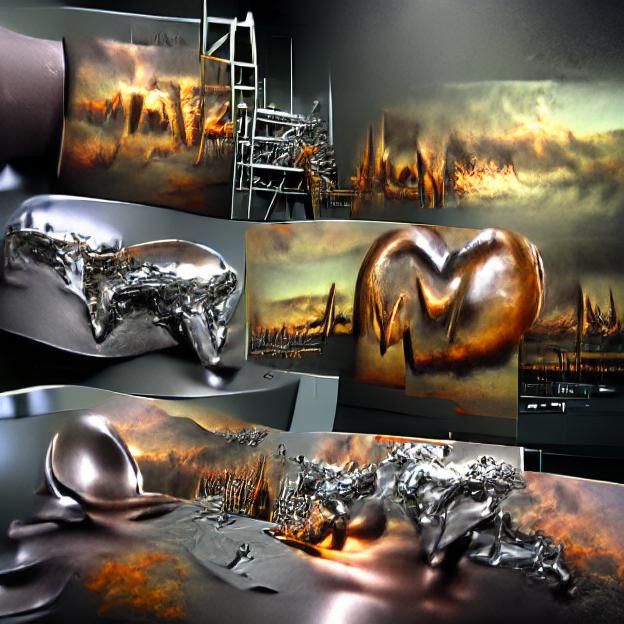 Molten Metal Matte Painting