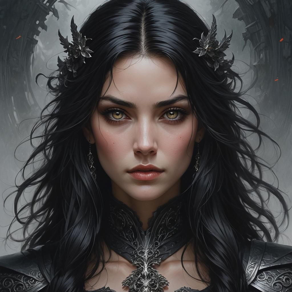 Dark Fantasy Portrait of a Sorceress