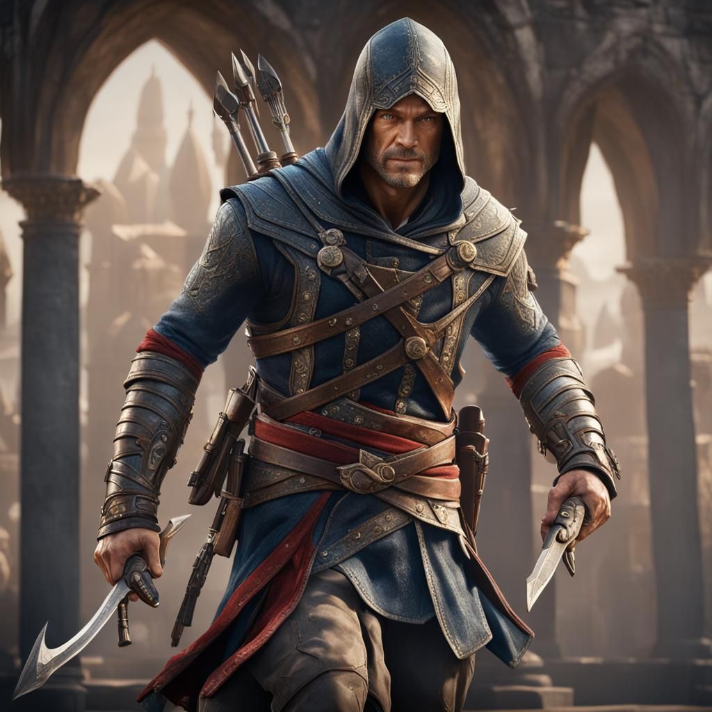 Jared Padalecki as Assassin Warrior: Hyperrealistic Digital ...