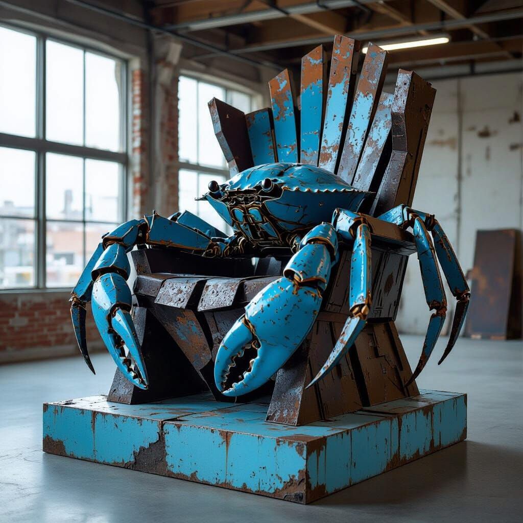 Contemporary Sculpture: Throne of Disruption in Steel