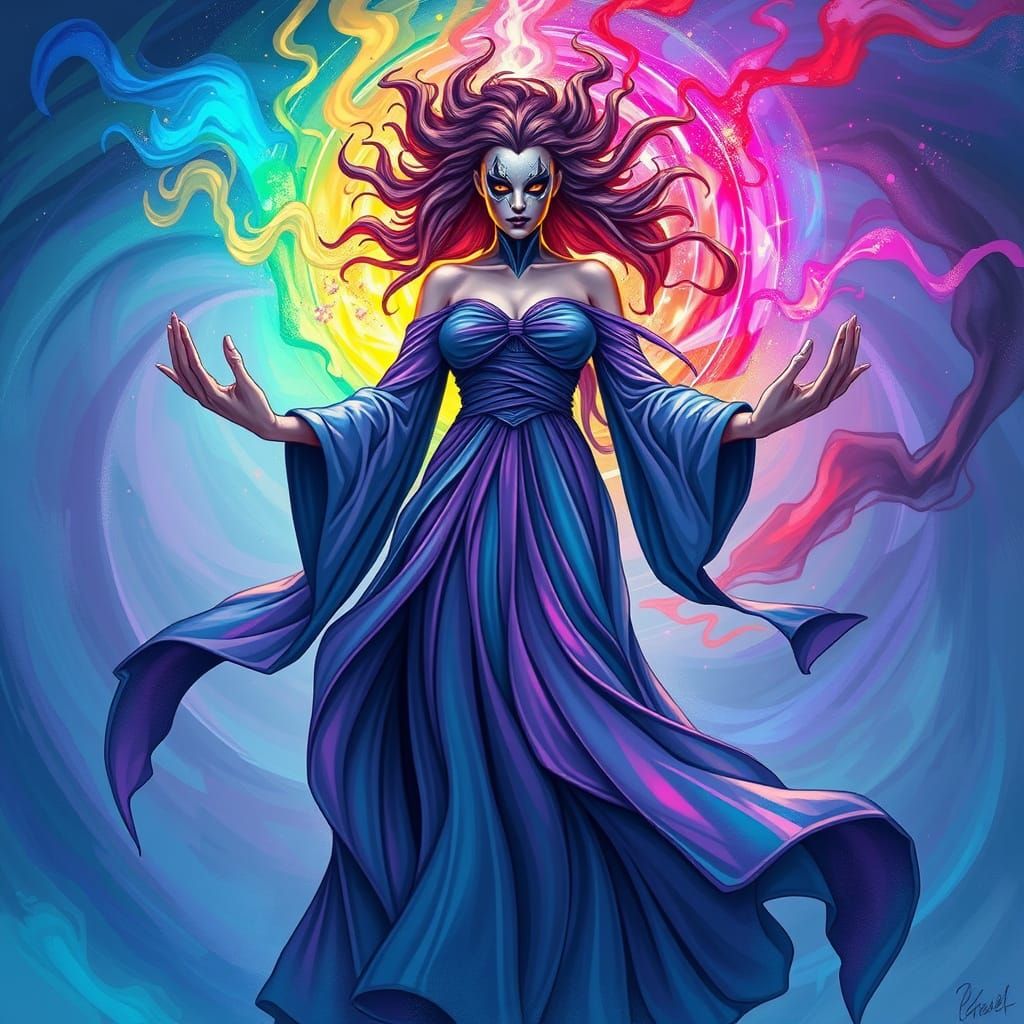 Emotion Weaver Supervillain in Dreamlike Style