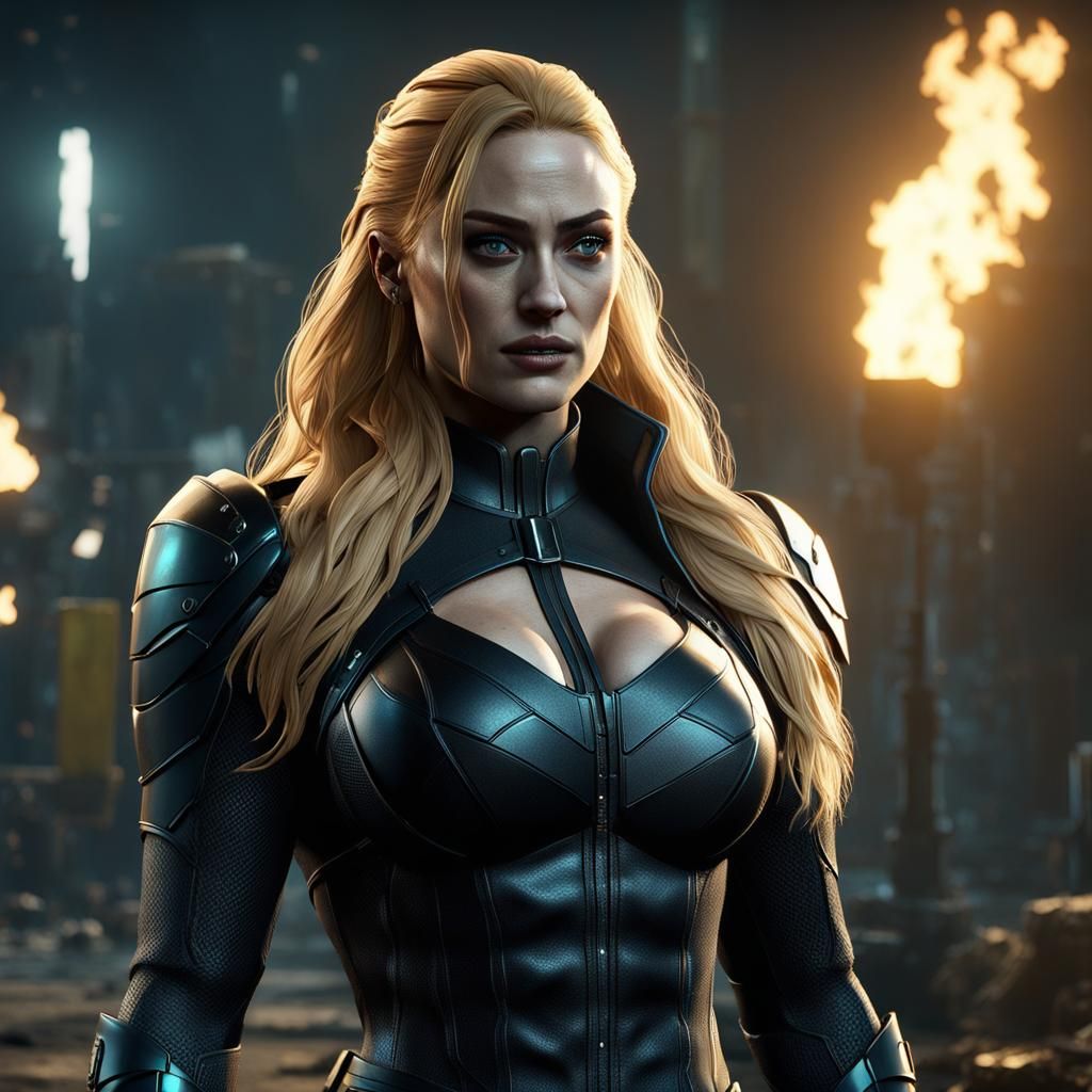 Sophie Turner as Black Canary in 3D