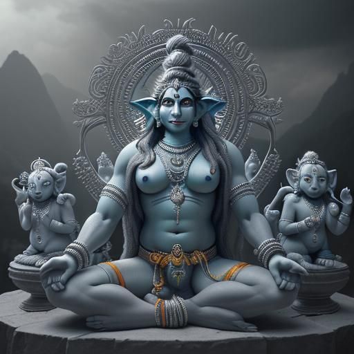 Composite Image of Shiva, Govinda, and Ganesh