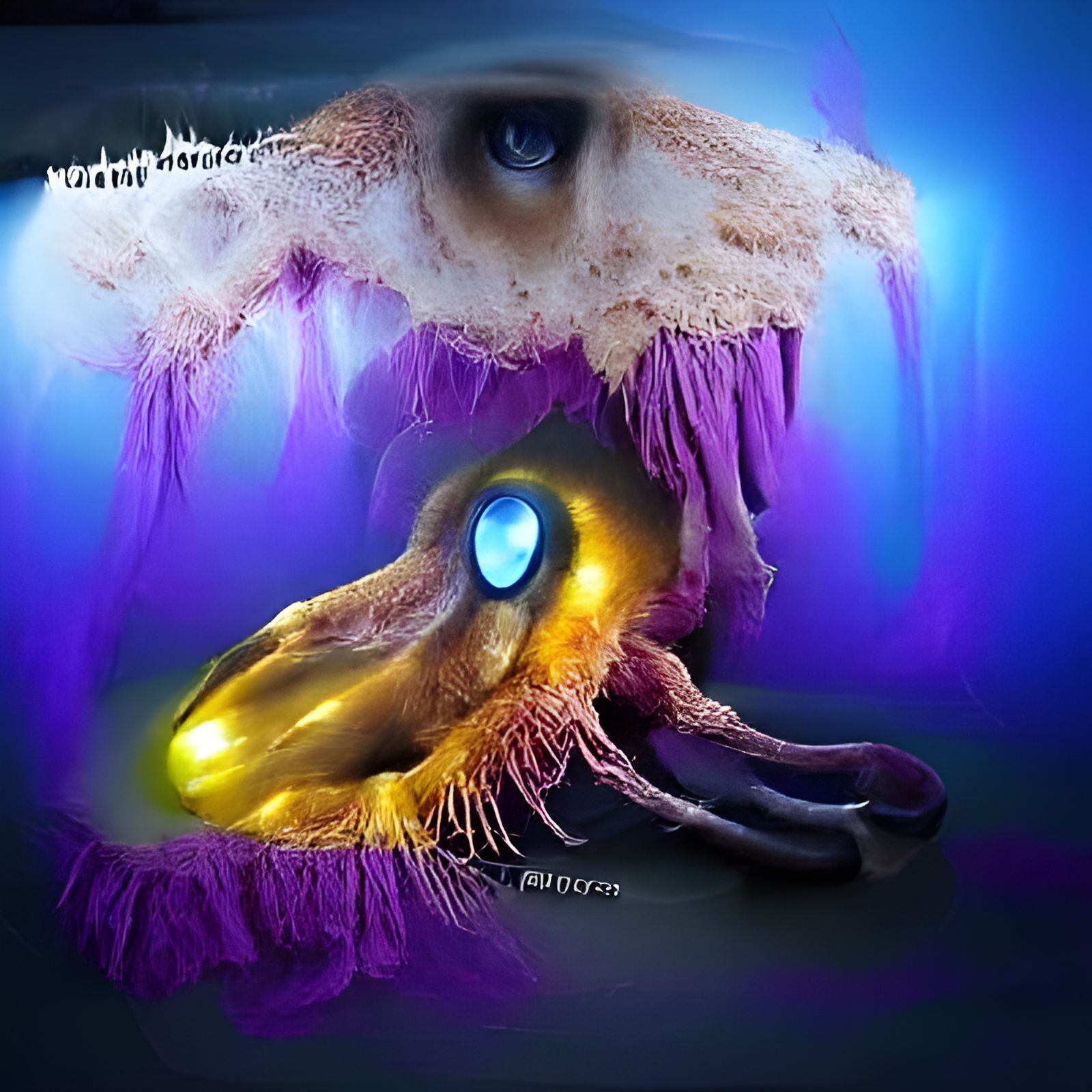 Underwater Alien Life in a Vibrant Marine World