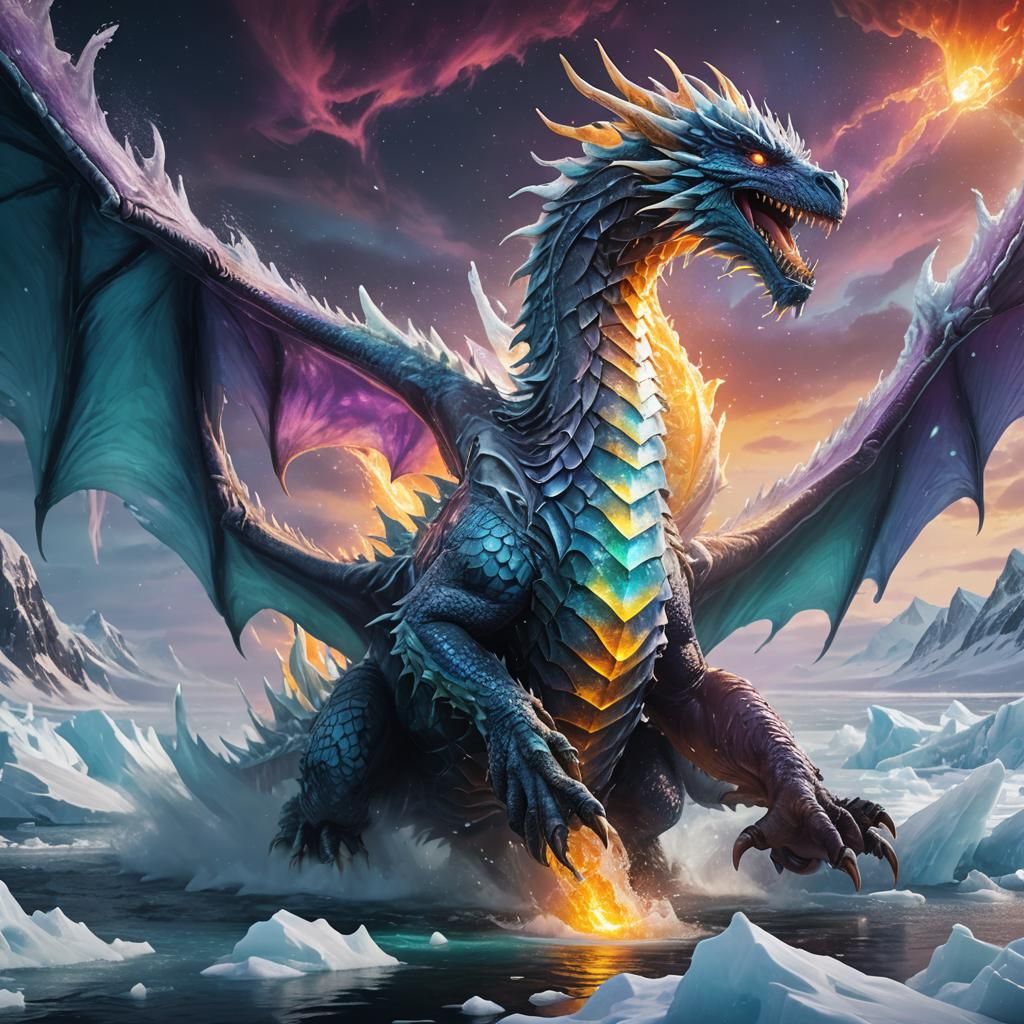 Ice Dragon Emerges from Arctic Ocean