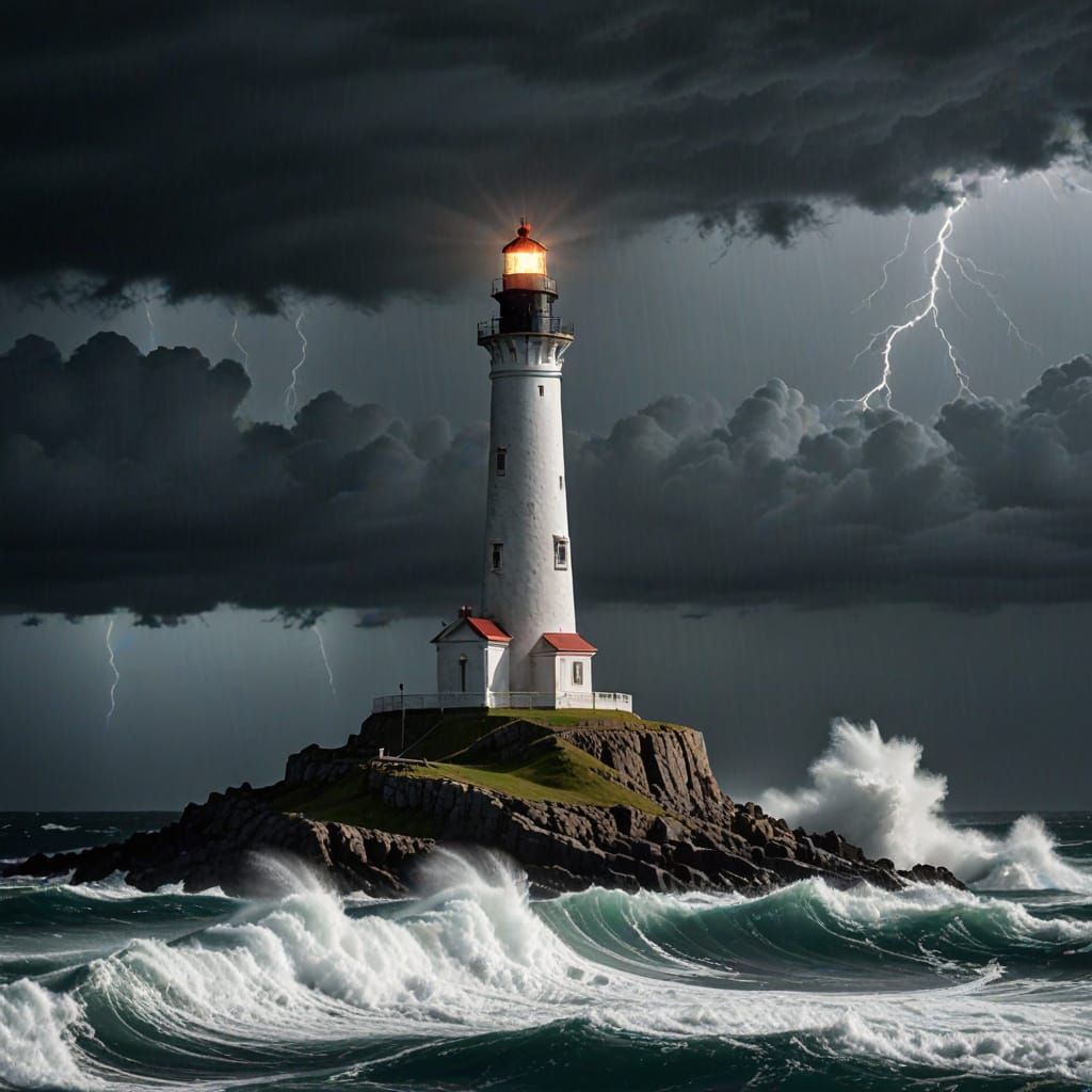 Lighthouse Against Storm: A Beacon of Hope