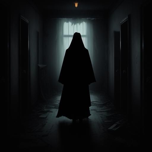 Eerie Banshee in Decaying Orphanage: Psychological Horror