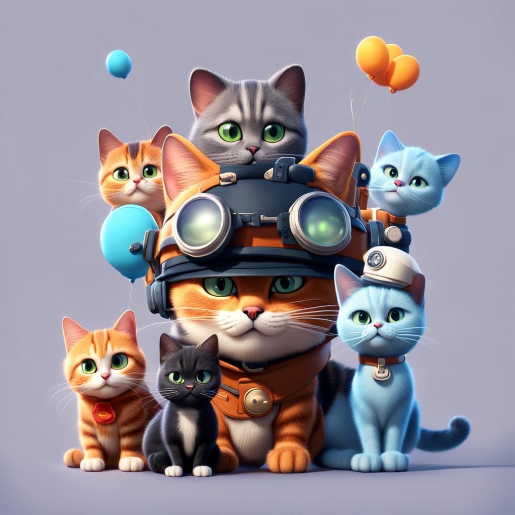 Cats Recreate D-Day in Pixar-Style 3D Art