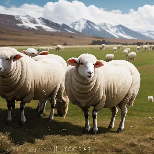 Sheep Shearing with Golden Bokeh