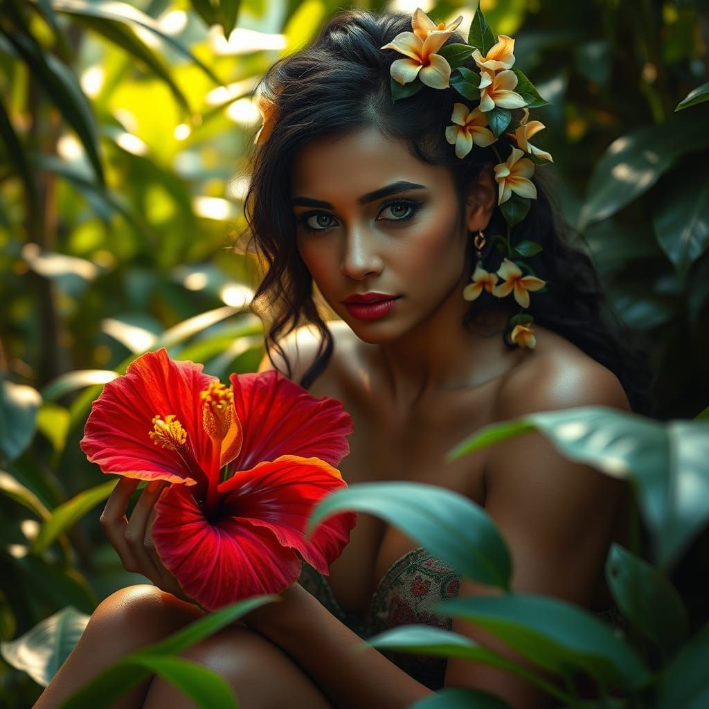 Exotic Tropical Paradise in Photorealistic Style