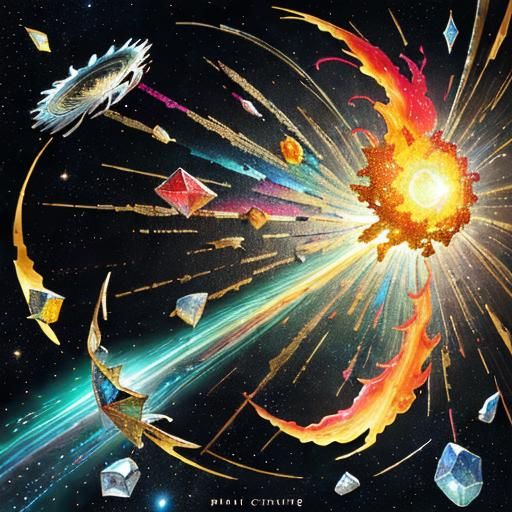 Galactic Murano Glass in a Psychedelic Style