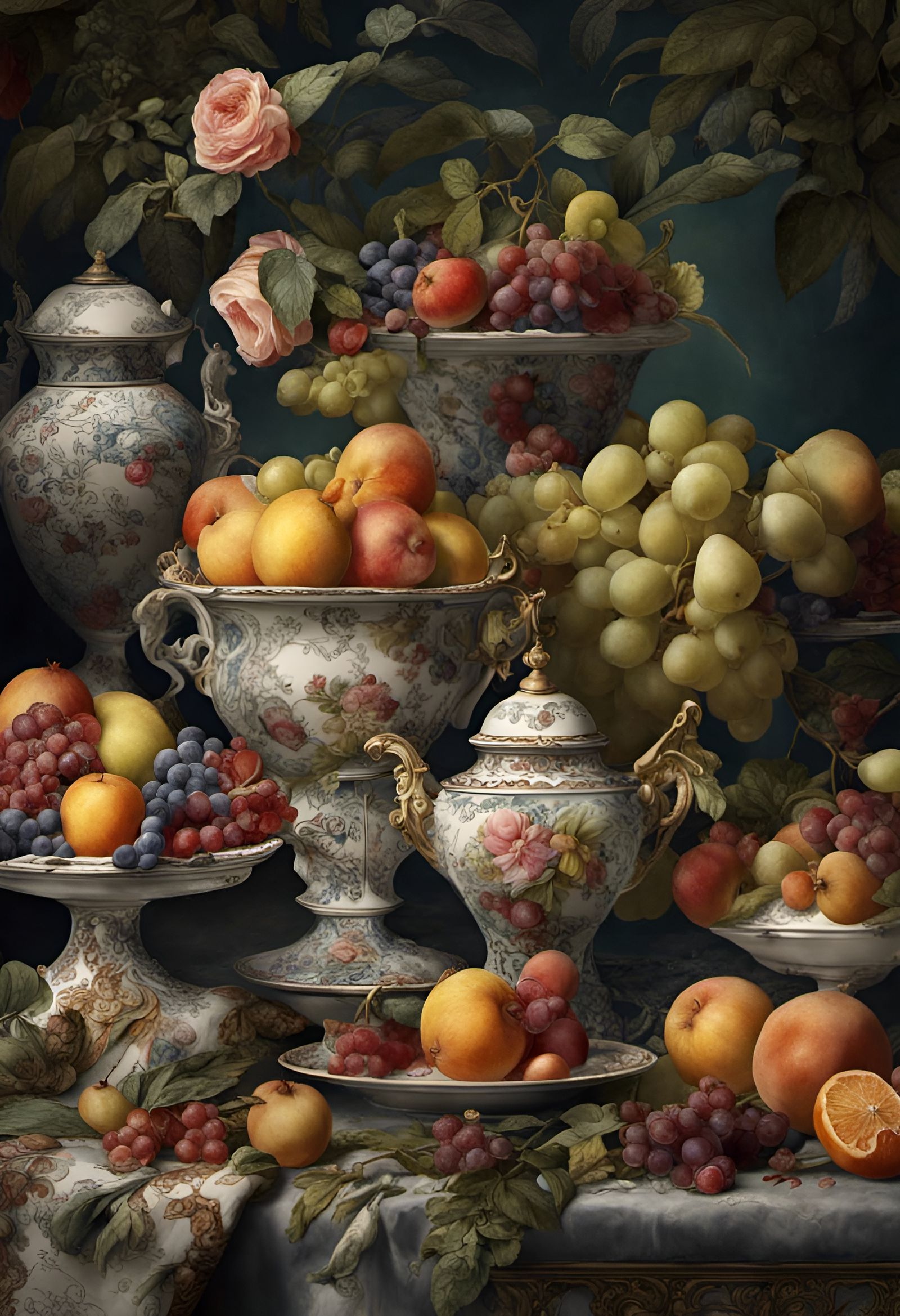 Fruit in Fine China