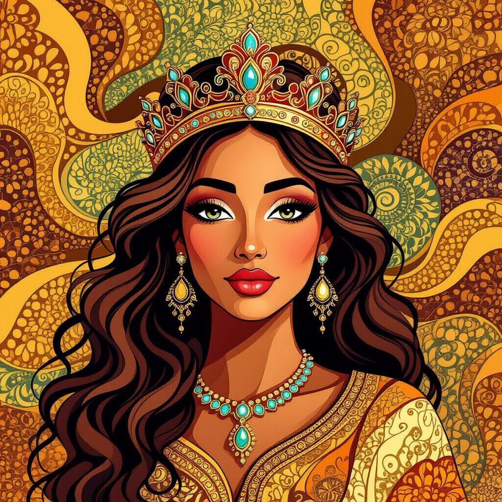 Brown Skinned Queen of Tunisia in 1289