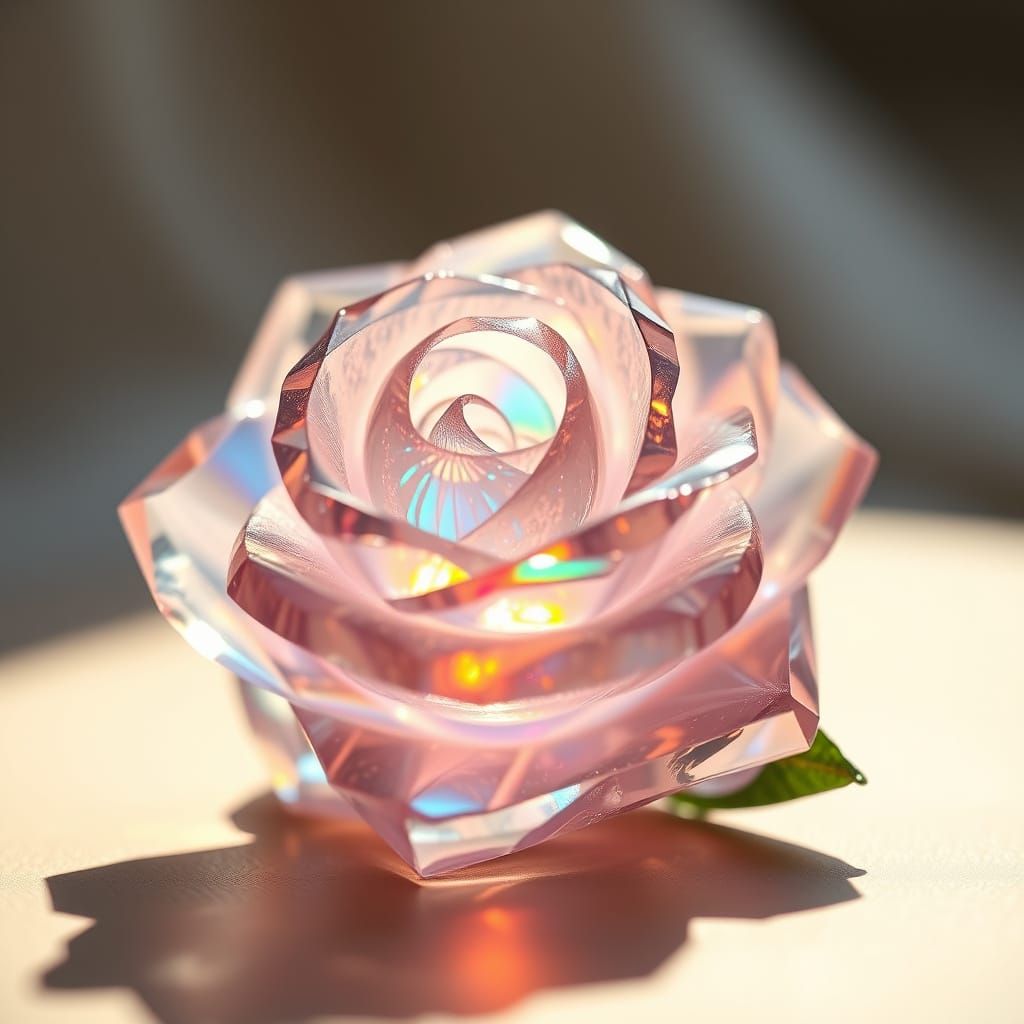 Iridescent crystal rose
