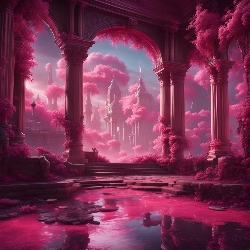 Fantastical Matte Painting with Deep Color in 8K