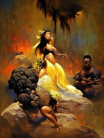 Pele: Hawaiian Goddess of Fire in Fantasy Art
