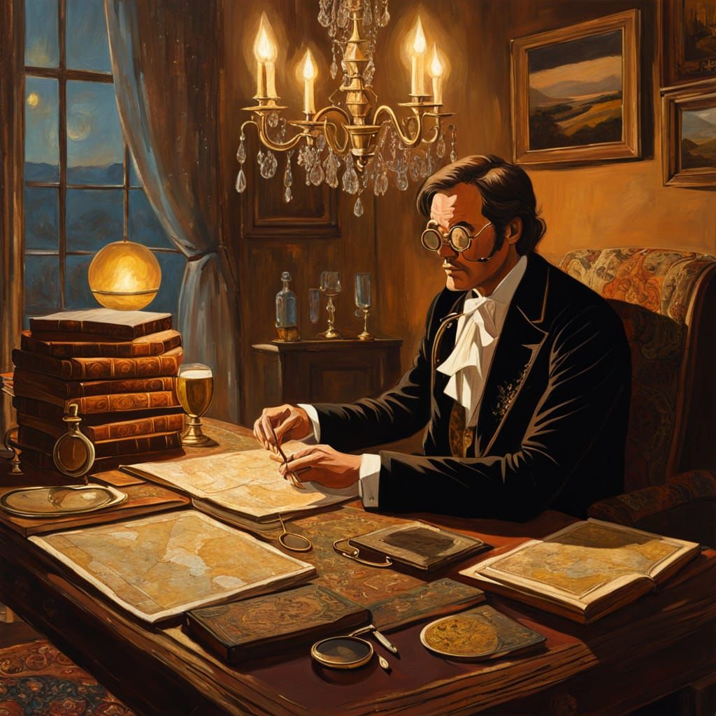 Toad in Velvet Jacket as Vintage Oil Painting