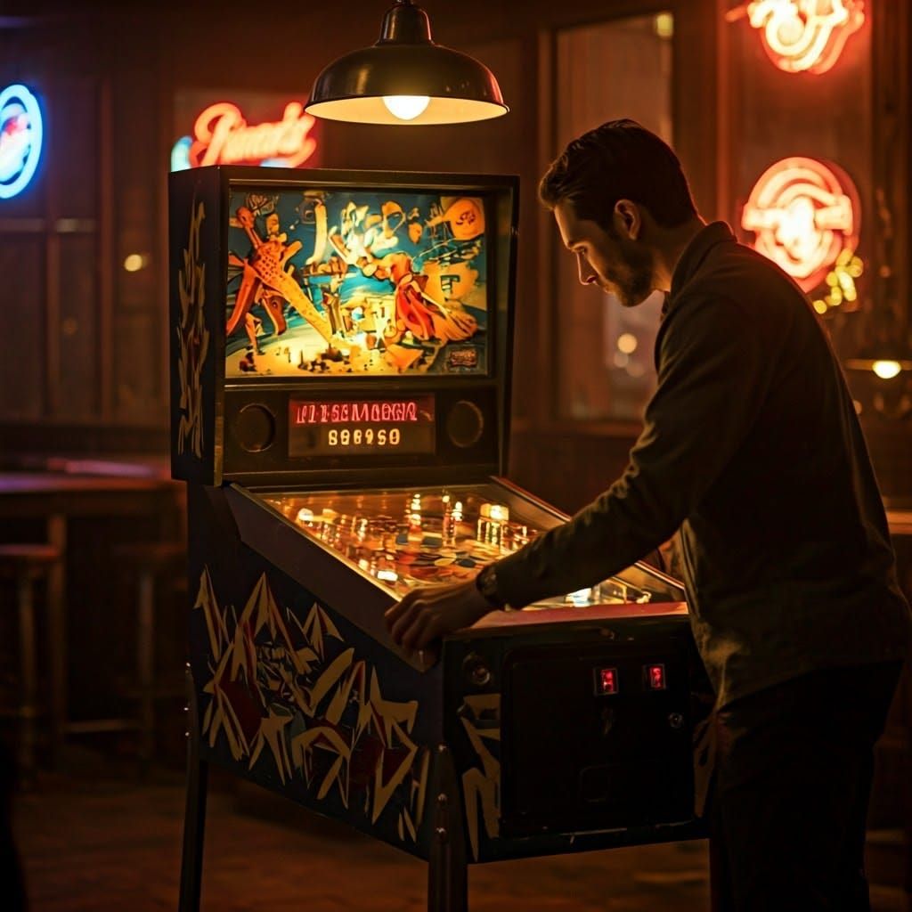 Pinball Wizard in a Retro Bar