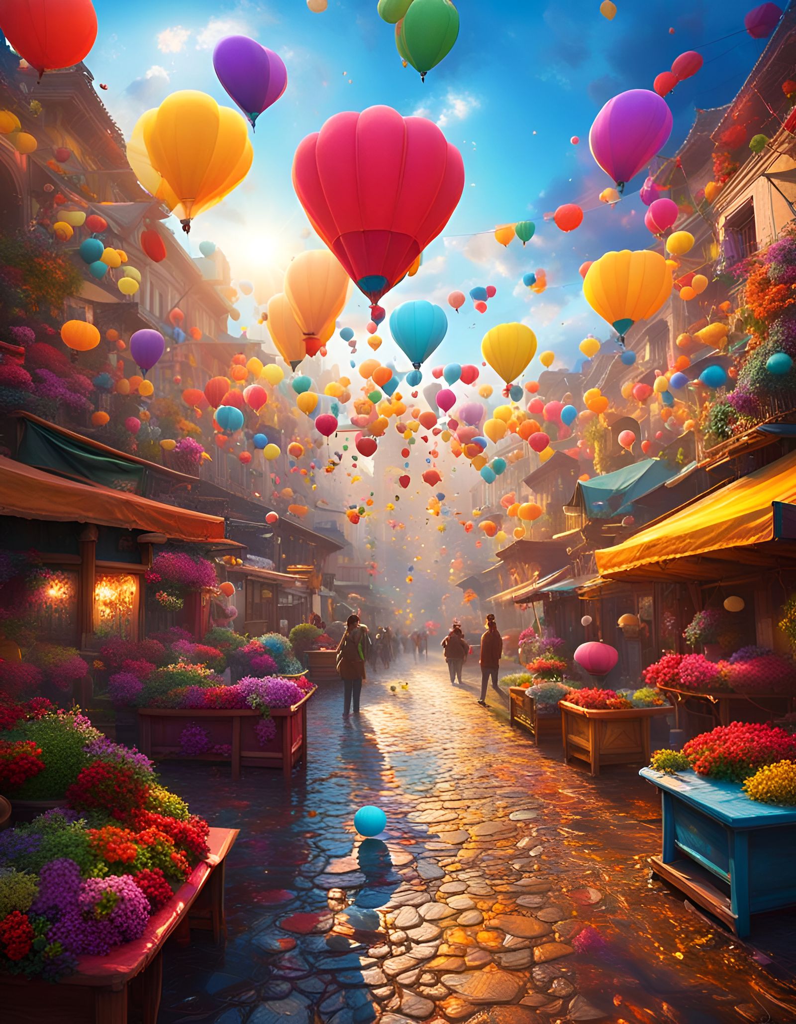 Vibrant Day of Color: Cinematic Digital Painting