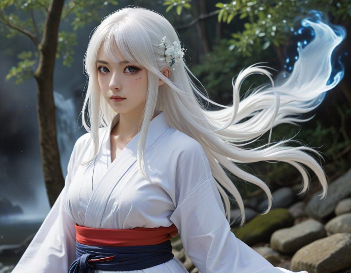 Ghostly High School Girl in Traditional Japanese Attire