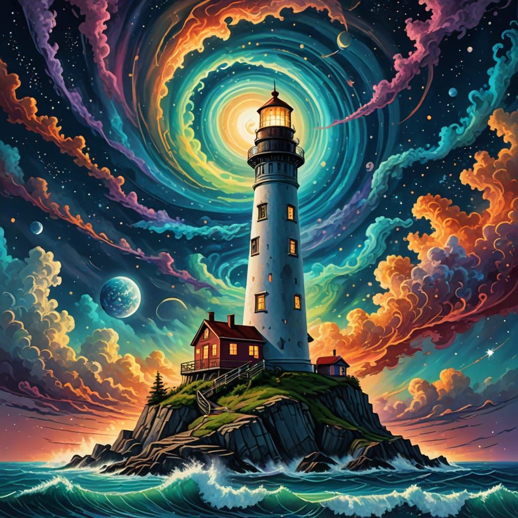 Astral Lighthouse on Floating Island