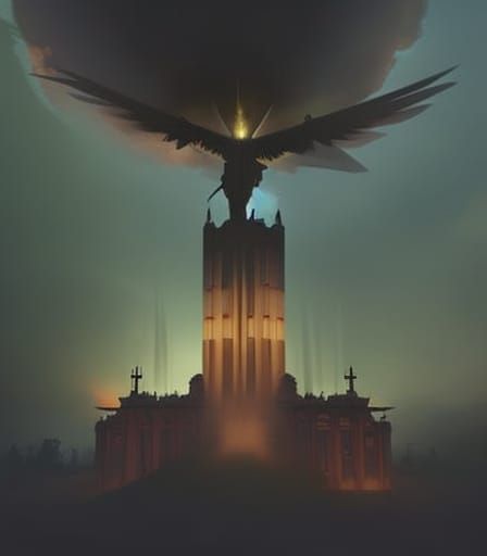 Hyperdetailed Phoenix in Gothic Horror Style