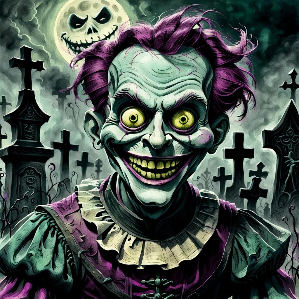 Gothic Symbolist Portrait of a Dancing Puppet