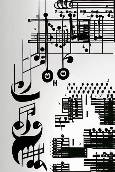Complex Graphic Music Notation in Analytical Art Style