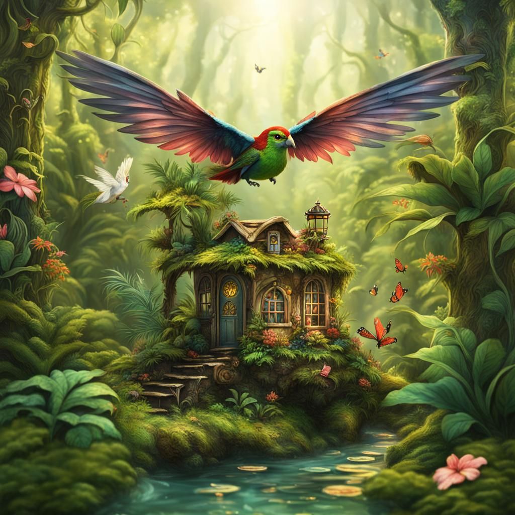 Fairy Tale Dreams Take Flight in Jungle Scene