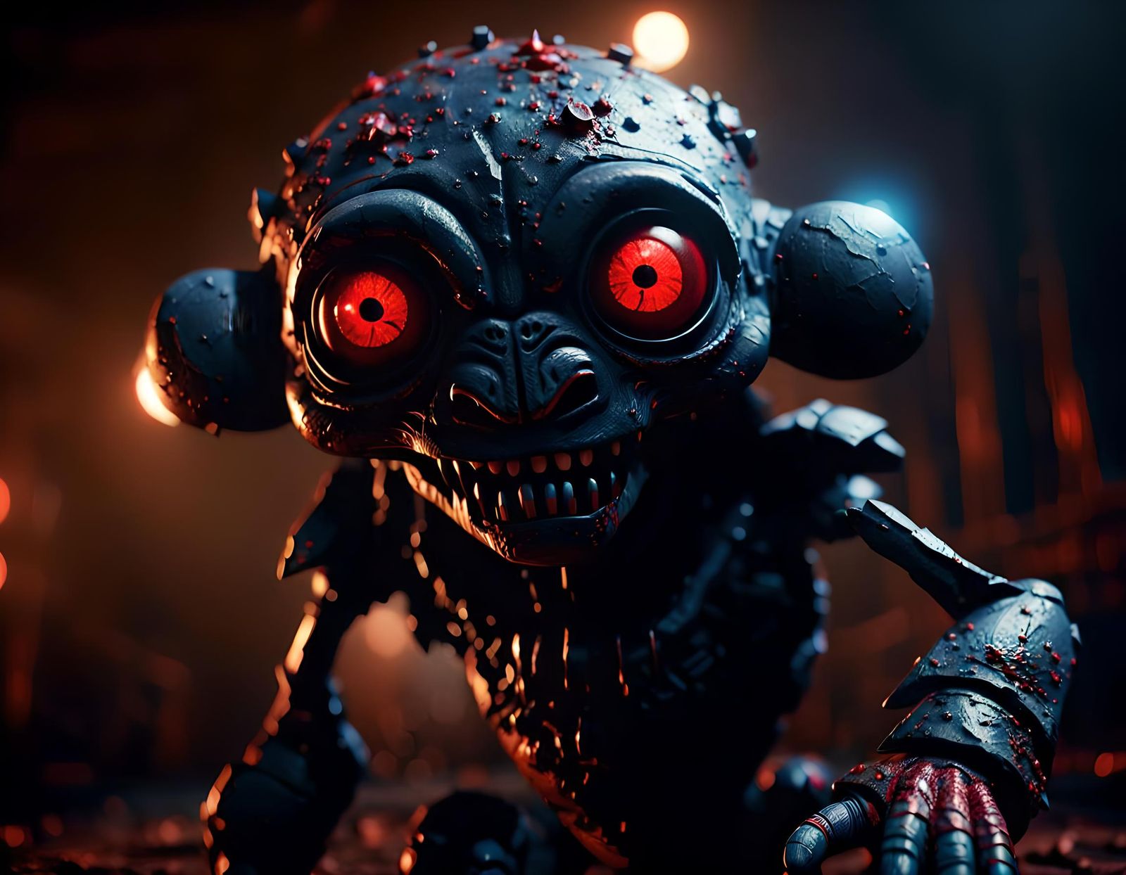 Sinister Toy Creature from a Sci-Fi Horror Scene