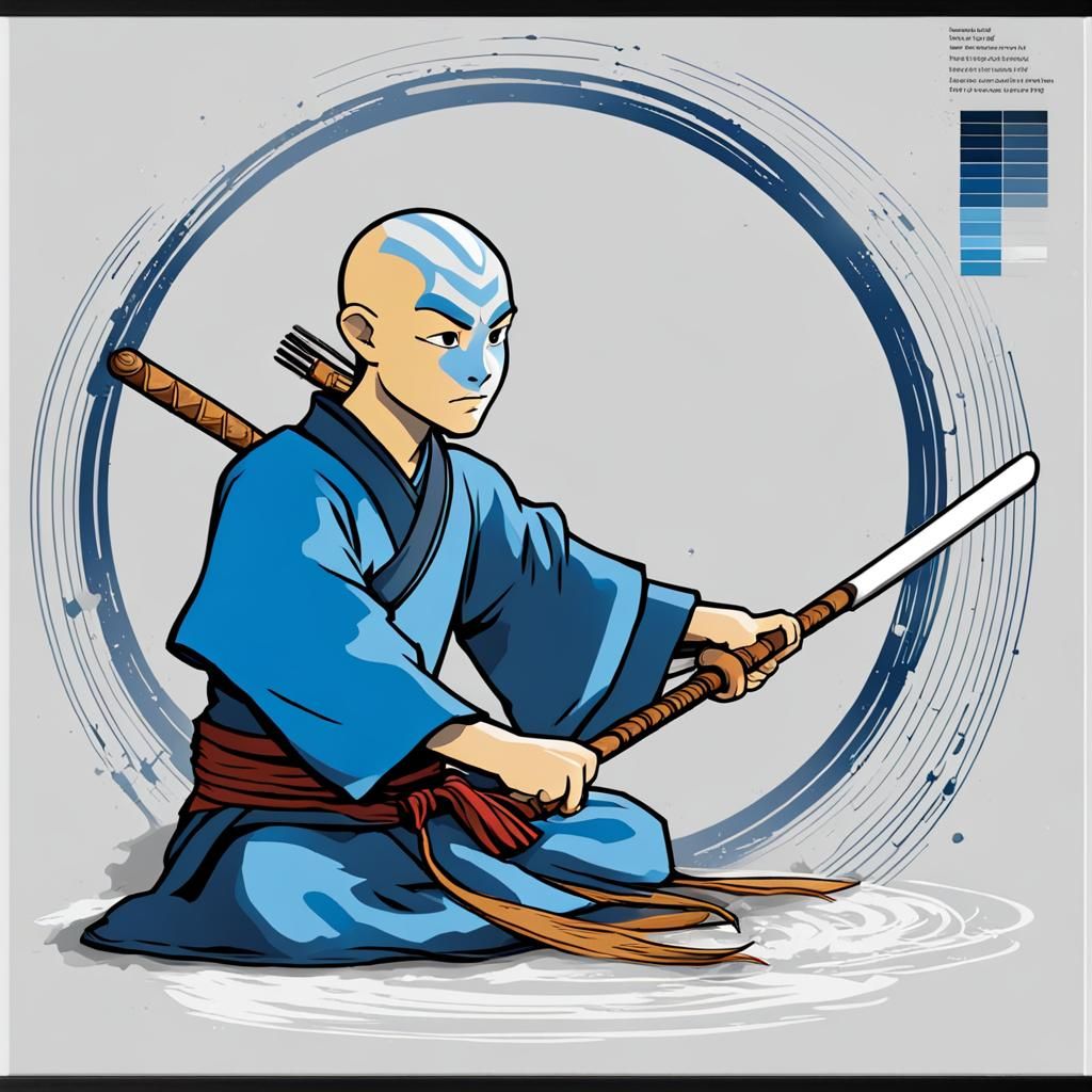 Avatar Character Matte Painting for T-Shirt Design