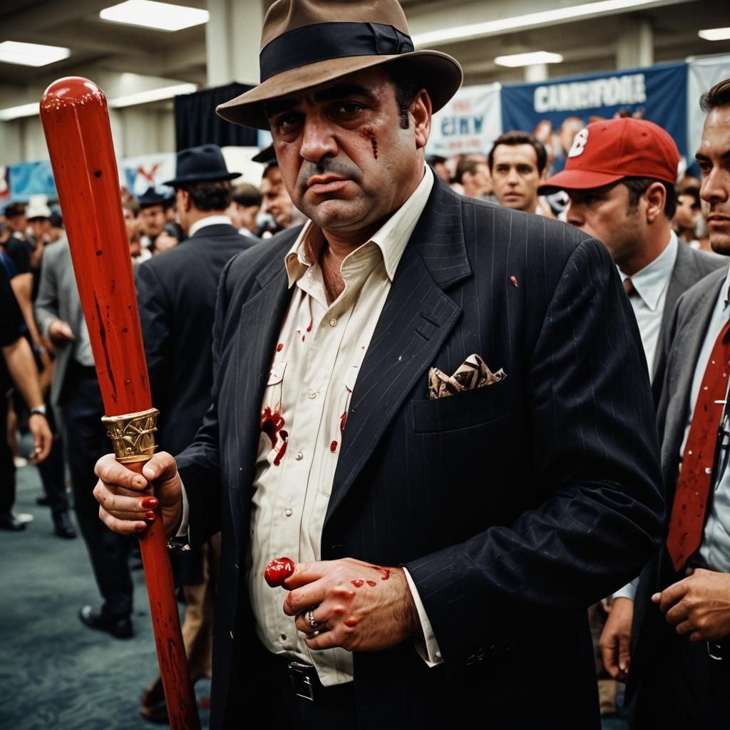 When Gangster Chic Meets Geek: Al Capone Wields Bloody Bat in Comic Con Chaos