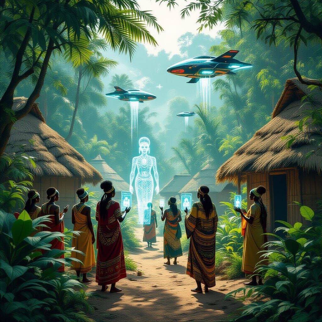 Afrofuturistic Village: Tradition Meets Technology