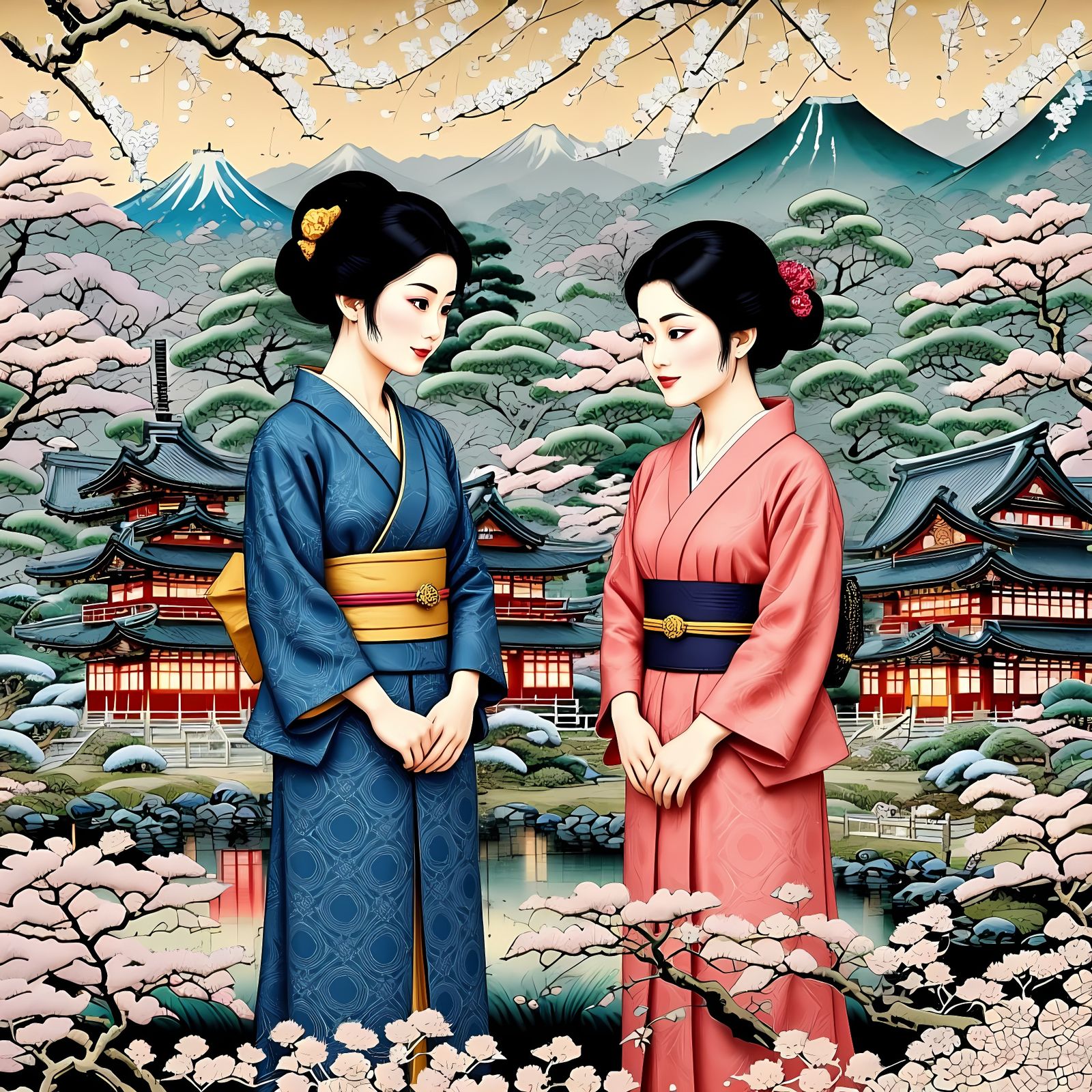 Japanese Empress Meets Shogun's Wife in Edo Period