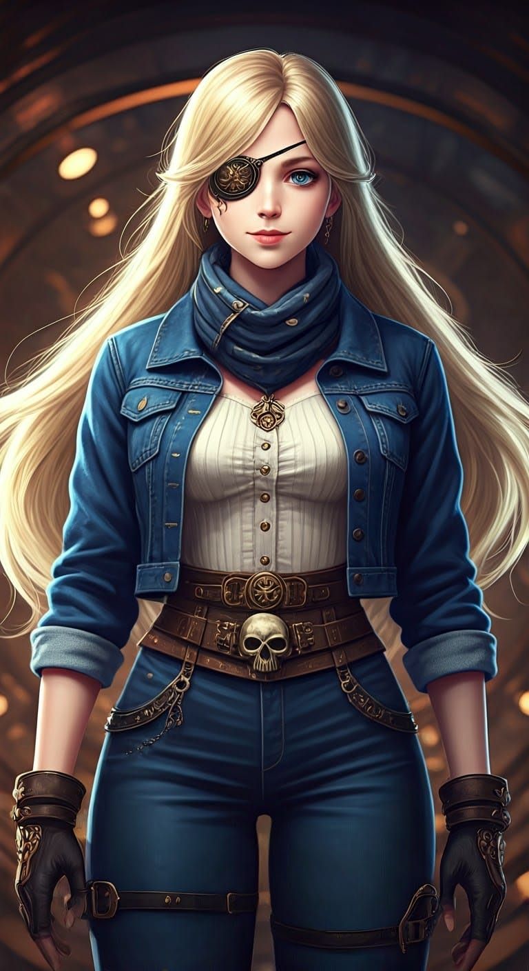 Steampunk Siren in 3D Anime Style